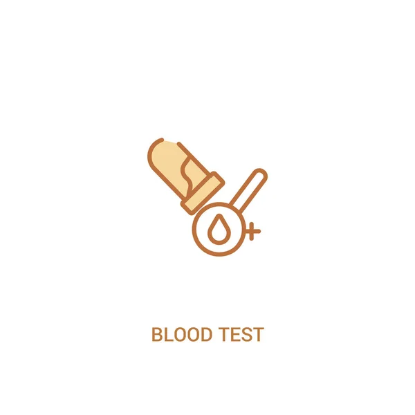 Blood test concept 2 colored icon. simple line element illustrat — Stock Vector