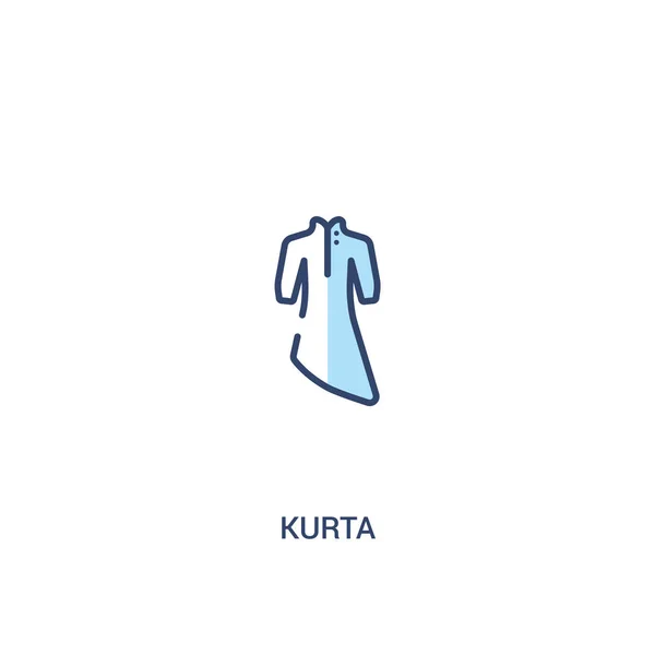 Kurta Concept 2 kolorowa ikona. Prosta ilustracja elementu linii. — Wektor stockowy