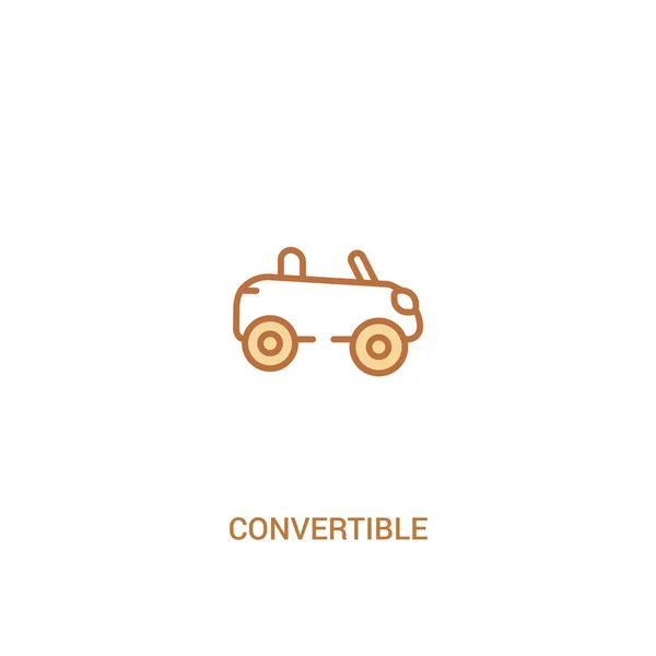 Concepto convertible 2 icono de color. elemento de línea simple illustra — Vector de stock