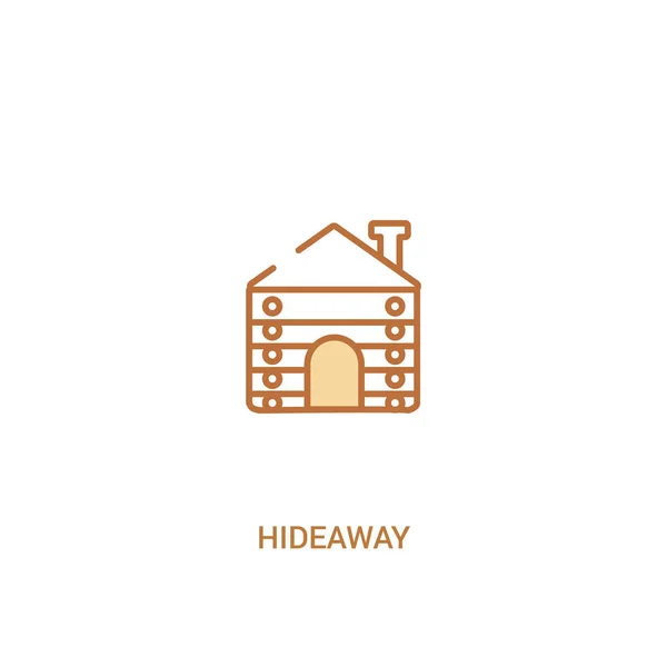 Concept hideaway 2 icône de couleur. illustration d'élément de ligne simple — Image vectorielle