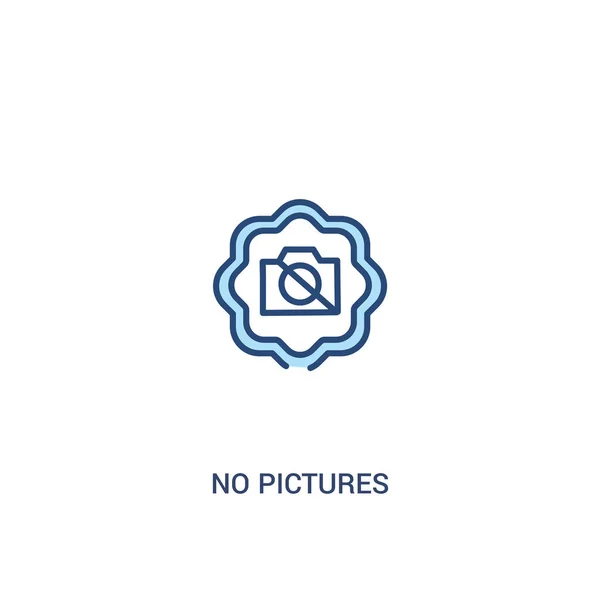 Nem kép fogalom 2 befest ikon. egyszerű vonal elem Illustra — Stock Vector