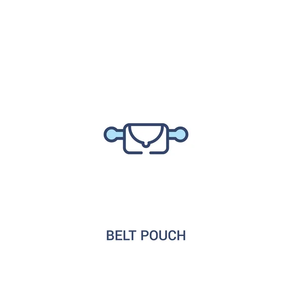 Concepto de bolsa de cinturón 2 icono de color. elemento de línea simple illustrat — Vector de stock