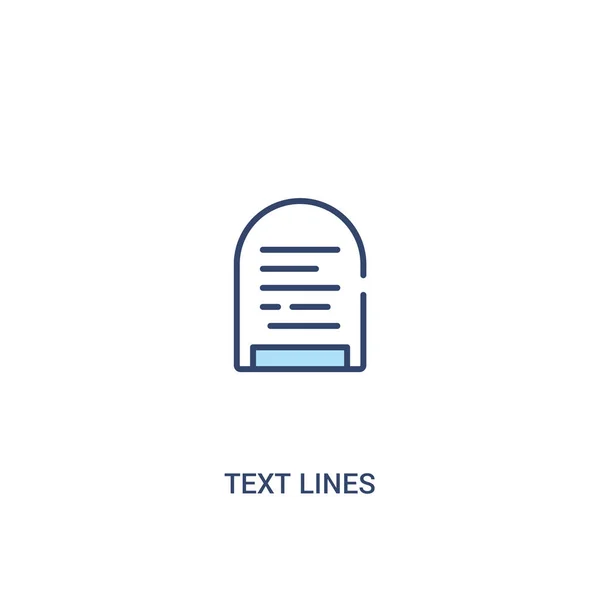 Text lines concept 2 colored icon. simple line element illustrat — Stock Vector