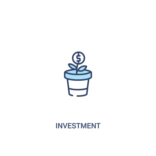 Conceito de investimento 2 ícone colorido. elemento de linha simples ilustrat — Vetor de Stock