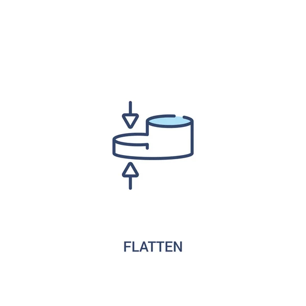 Flatten concept 2 colored icon. simple line element illustration — Stock Vector