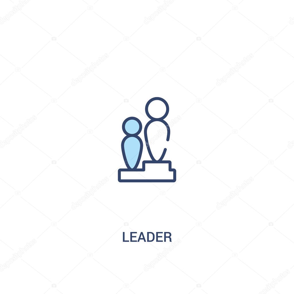 leader concept 2 colored icon. simple line element illustration.