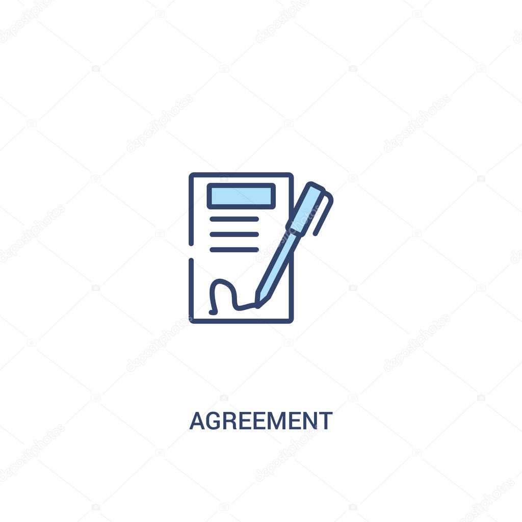 agreement concept 2 colored icon. simple line element illustrati