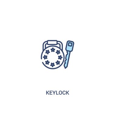 keylock kavramı 2 renkli simgesi. basit çizgi elemanı illüstrasyon