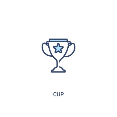 fincan kavramı 2 renkli simgesi. basit satır öğesi illüstrasyon. Ou