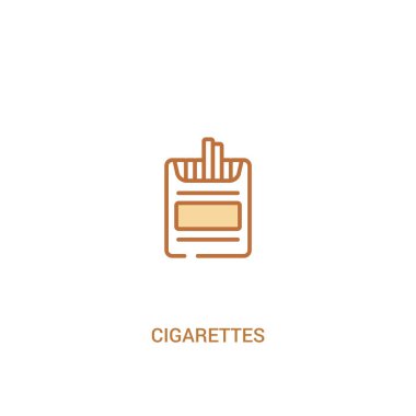 sigara kavramı 2 renkli simge. basit satır öğesi illustrat