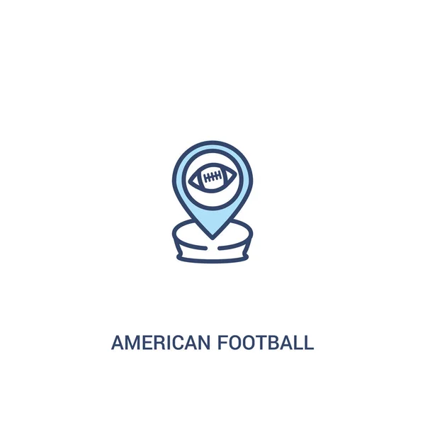 Американский футбольный заменитель концепция 2 цветной значок. простая — стоковый вектор