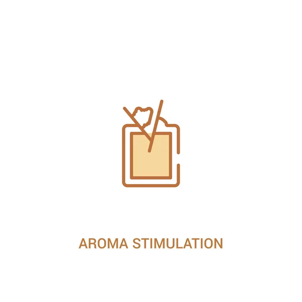 Aroma stimulering Concept 2 färgad ikon. enkelt linjeelement Il — Stock vektor