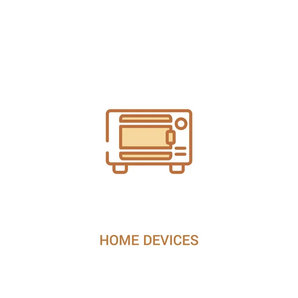 Home devices concept 2 gekleurd icoon. eenvoudig lijn element illustr — Stockvector