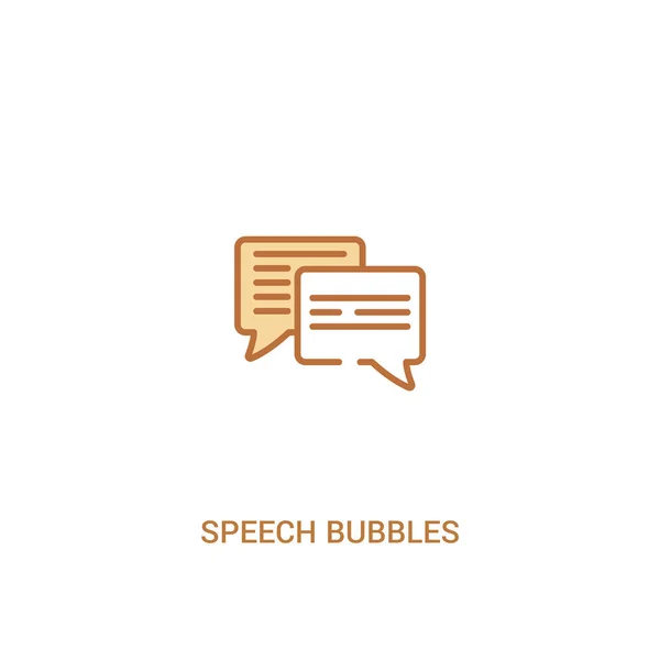 Concepto de burbujas de voz 2 icono de color. línea simple elemento illus — Vector de stock