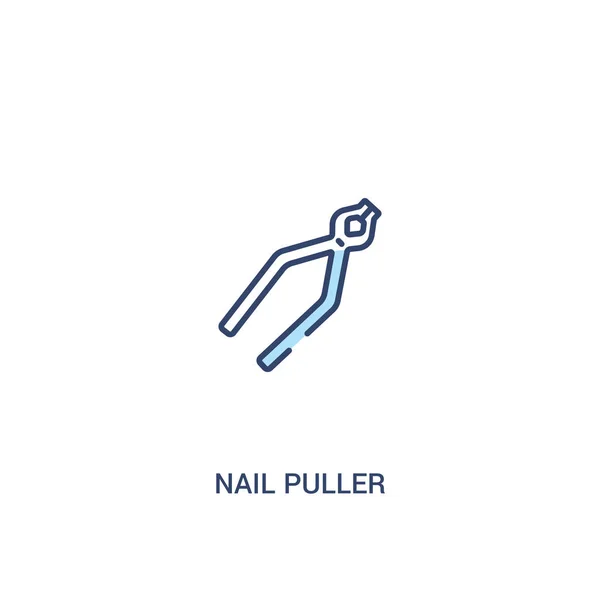 Nail puller concept 2 colored icon. simple line element illustra — Stock Vector