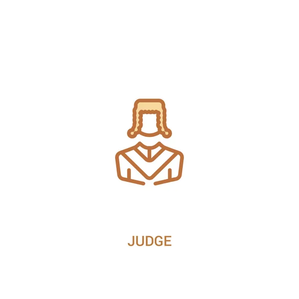 Judge concept 2 colored icon. simple line element illustration. — Stock Vector