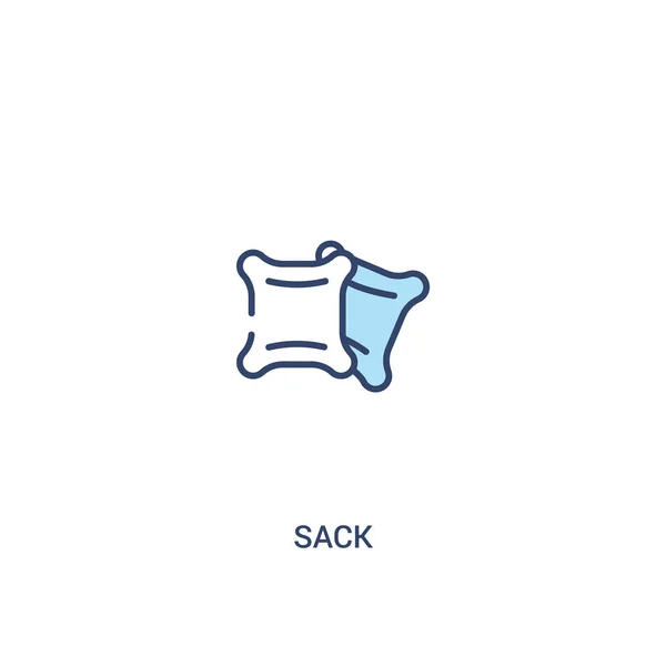 Sack Concept 2 färgad ikon. enkelt linjeelement illustration. O — Stock vektor