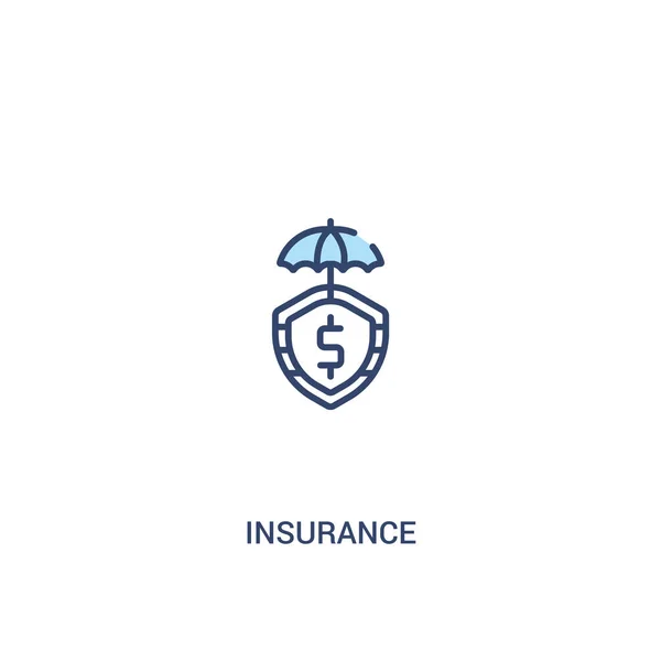 Concepto de seguro 2 icono de color. elemento de línea simple illustrati — Vector de stock
