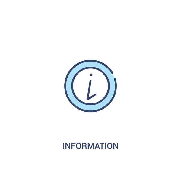 Informatie concept 2 gekleurd icoon. eenvoudig lijn element Illustra — Stockvector