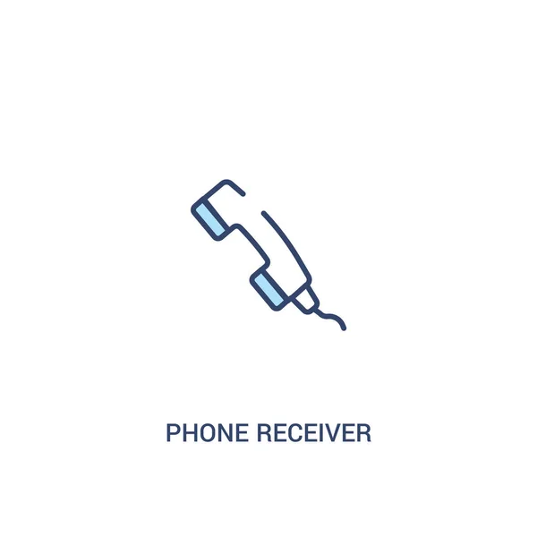 Phone receiver concept 2 colored icon. simple line element illus — Stock Vector
