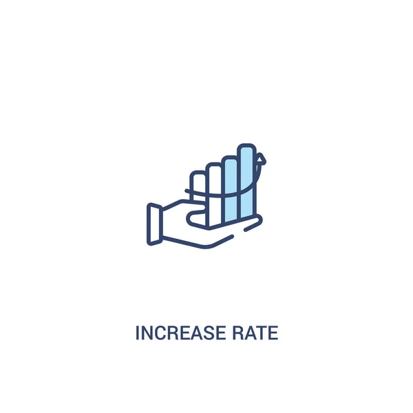 Increase rate concept 2 colored icon. simple line element illust — Stock Vector