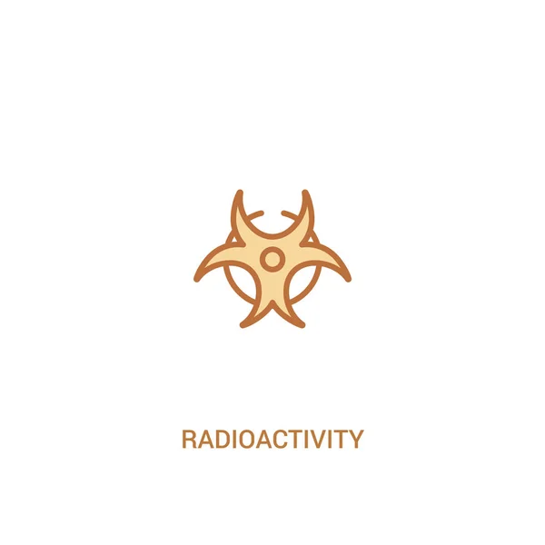Conceito de radioatividade 2 ícone colorido. elemento de linha simples illust — Vetor de Stock