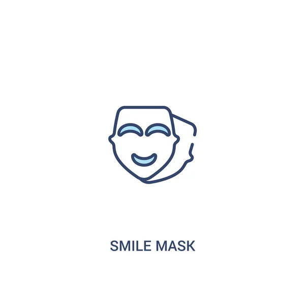 Smile mask Concept 2 färgad ikon. enkelt linjeelement som illustrerar — Stock vektor