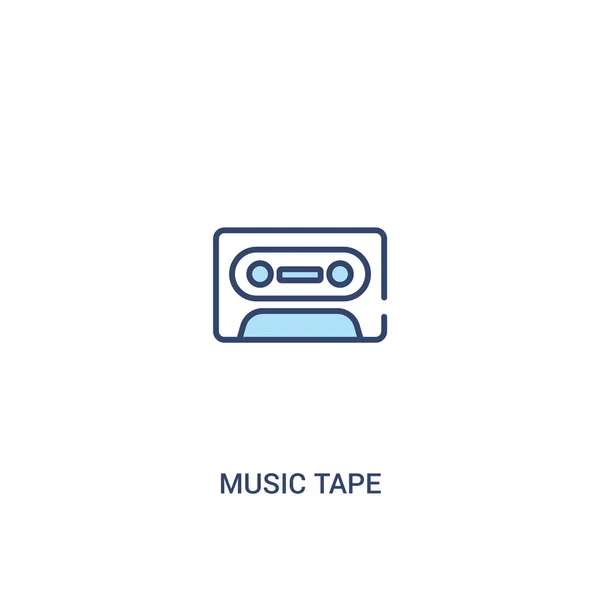 Musik Tape Concept 2 färgad ikon. enkelt linjeelement som illustrerar — Stock vektor