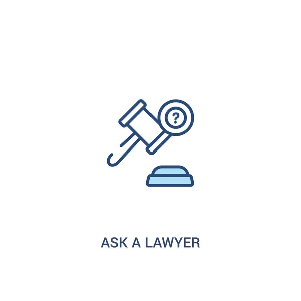 Vraag een advocaat concept 2 gekleurd icoon. eenvoudig lijn element illustr — Stockvector