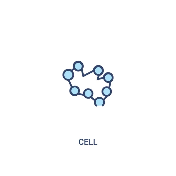 Концепція комірки 2 кольорова піктограма. Проста ілюстрація елемента лінії. о — стоковий вектор