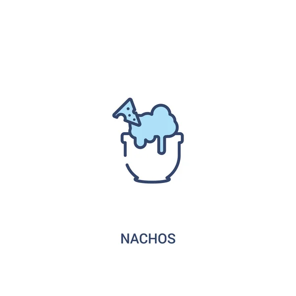 Nachos concept 2 icône de couleur. illustration simple d'élément de ligne . — Image vectorielle