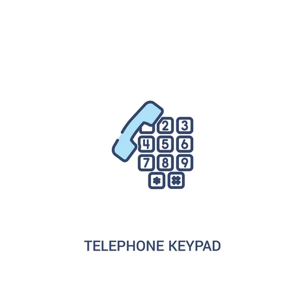 Telephone keypad concept 2 colored icon. simple line element ill — Stock Vector