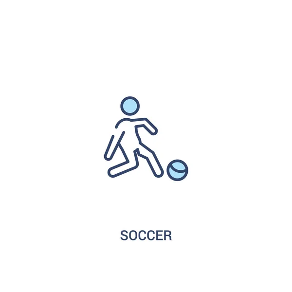 Concepto de fútbol 2 icono de color. ilustración simple elemento de línea . — Vector de stock