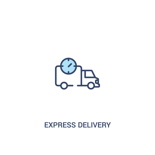 Express delivery concept 2 colored icon. простой элемент строки ill — стоковый вектор