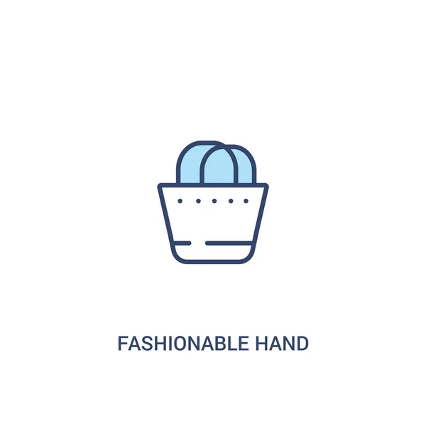 Concepto de bolso de mano de moda 2 icono de color. elemento de línea simple — Vector de stock