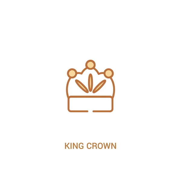 King Crown Concept 2 färgad ikon. enkelt linjeelement som illustrerar — Stock vektor