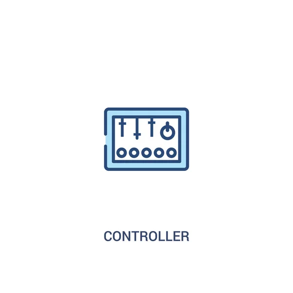 Controller concept 2 gekleurd pictogram. eenvoudig lijn element illustrat — Stockvector