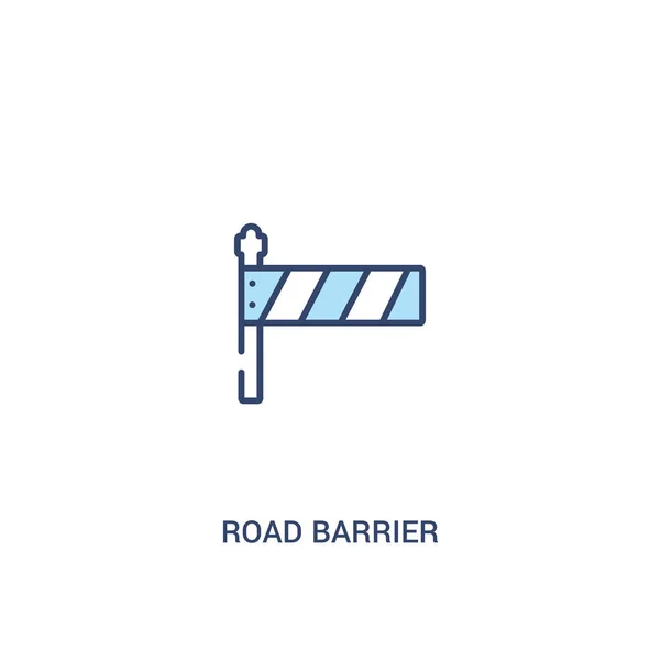 Road barrier concept 2 colored icon. simple line element illustr — Stock Vector