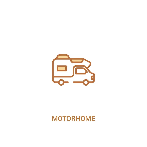 Motorhome concept 2 colored icon. simple line element illustrati — Stock Vector