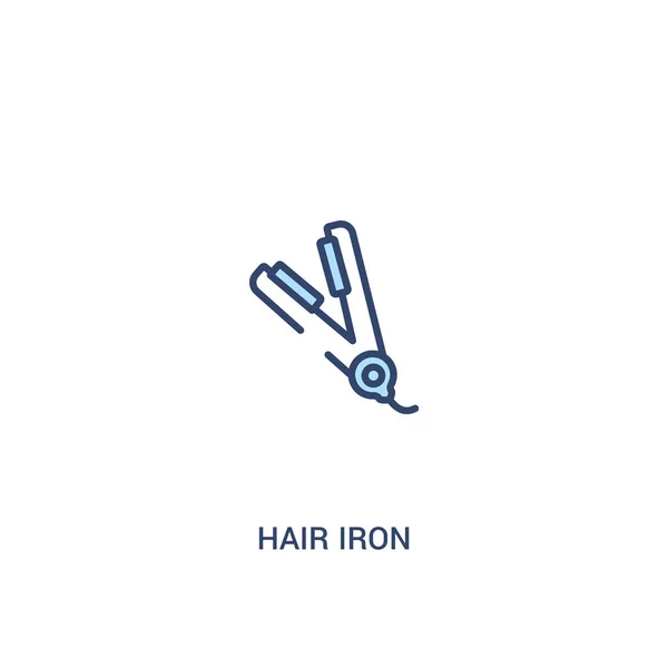 Hår Iron Concept 2 färgad ikon. enkelt linjeelement ILLUSTRATI — Stock vektor