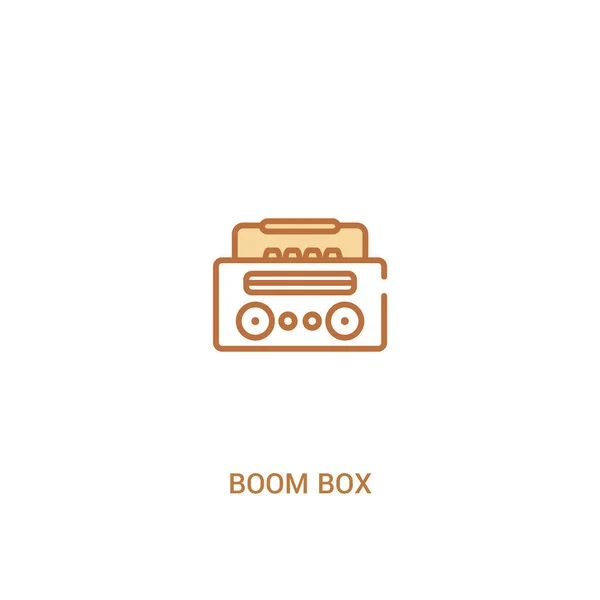 Boom Box concept 2 gekleurd icoon. eenvoudig lijn element Illustratio — Stockvector