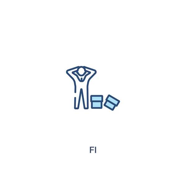 Fi concept 2 farbiges Symbol. einfache Linienelemente-Illustration. aus — Stockvektor