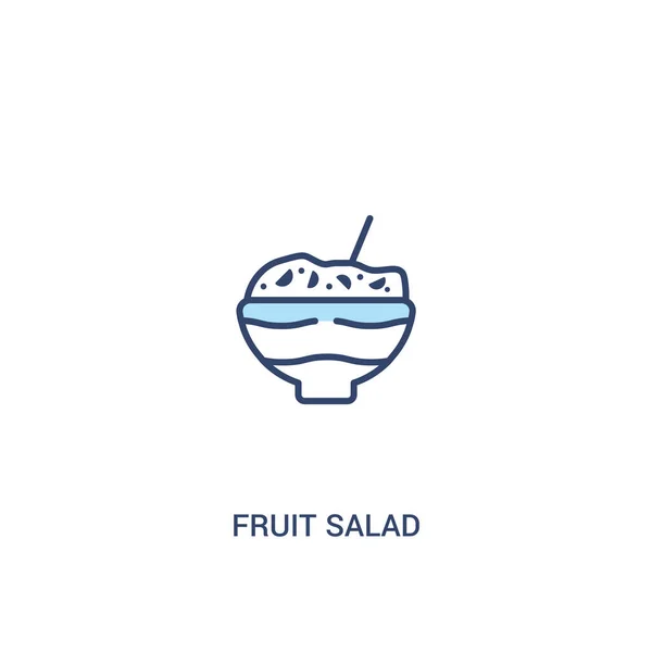 Conceito de salada de frutas 2 ícone colorido. elemento de linha simples illustra — Vetor de Stock