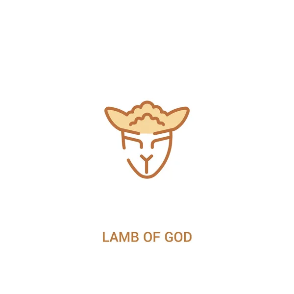 Lamb of god concept 2 colored icon. simple line element illustra — Stock Vector