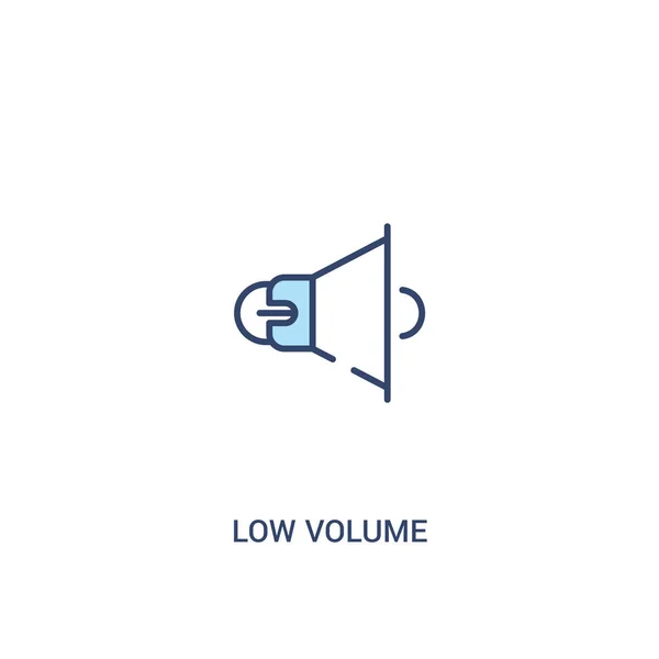 Low volume concept 2 colored icon. simple line element illustrat — Stock Vector