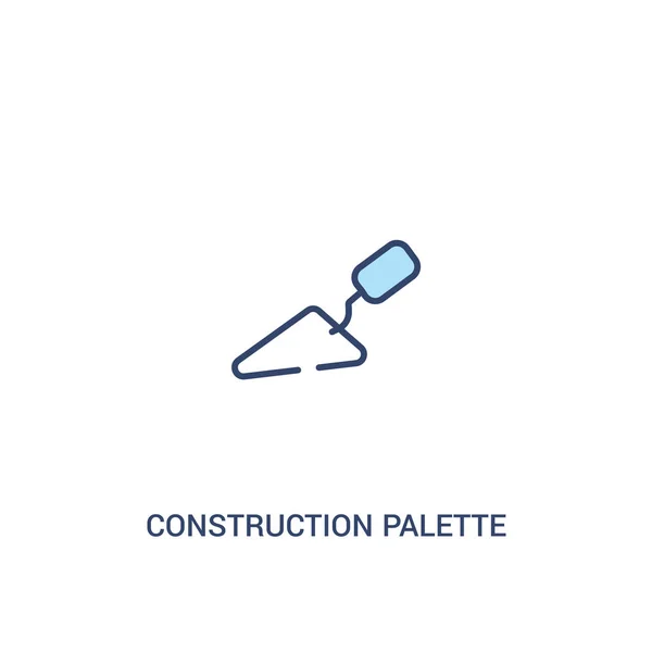 Concept de palette de construction icône de couleur 2. élément de ligne simple — Image vectorielle