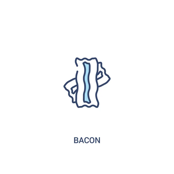 Bacon conceito 2 ícone colorido. ilustração de elemento de linha simples . — Vetor de Stock