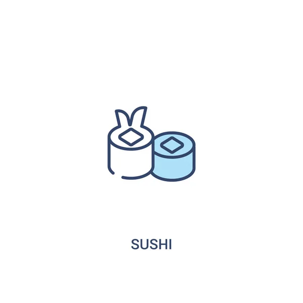 Concepto de sushi 2 icono de color. ilustración simple elemento de línea . — Archivo Imágenes Vectoriales