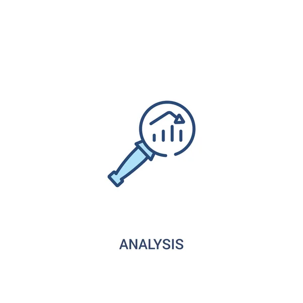 Conceito de análise 2 ícone colorido. linha simples elemento ilustratio —  Vetores de Stock