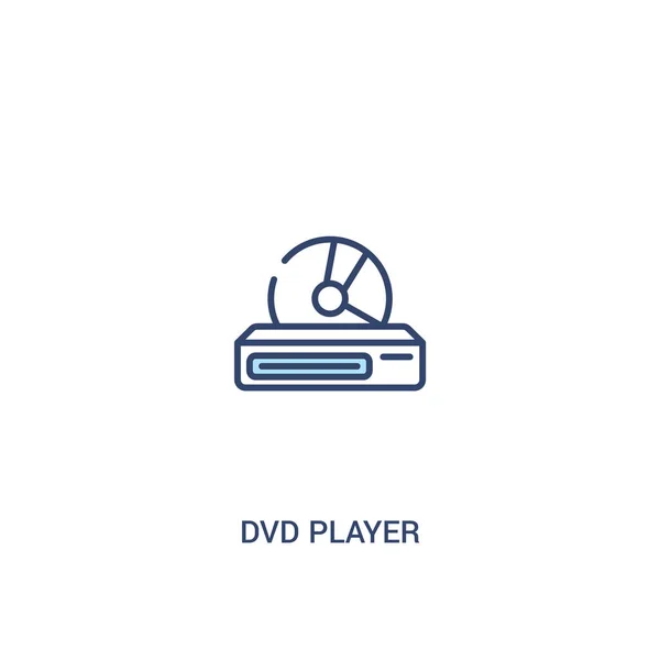 Dvd player concept 2 farbiges Symbol. einfaches Linienelement veranschaulichen — Stockvektor